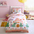 Single Size Kids Cotton Bedding Quilt Cover with Pillow Case - Mushroom House