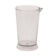 A clear measuring beaker with a pointed spout.