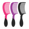 The Wet Brush Pro Detangling Comb is shipped in 3 assorted colors (Pink, Purple, or Black).