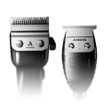 Blade details on the High speed ENVY Clipper in black and close cutting T-Outliner in black.