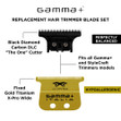Gamma+ Fixed Gold Titanium X-Pro Wide Blade w/ Black Diamond DLC "THE ONE" Cutter Set