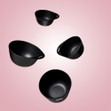 A glam shot of the Fromm Pro Black Color Bowls.