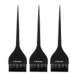 A set of 3 Fromm Pro Firm Color Brushes with black handles and black bristles.