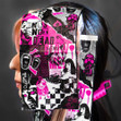 A client with Colortrak Punk Haircoloring Foil in her hair.