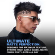 A man with a sleek, matte finish hair style made with Level 3 Matte Putty. A man with a sleek, matte finish hair style made with Level 3 Matte Putty.