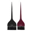 A set of 2 Fromm Pro Soft Color Brushes in black and maroon colored handles and black bristles.
