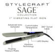 StyleCraft Stay-Temp Titanium Flat Iron, highlighted details.