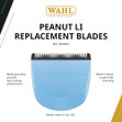Wahl Peanut Blade Li Replacement Blade infographic.