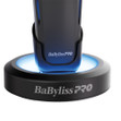 Close up of illuminating chage base for the BaByliss Pro Dual Coil Clipper.