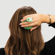 Olivia Garden Scalp Diva Massage Brush in action.