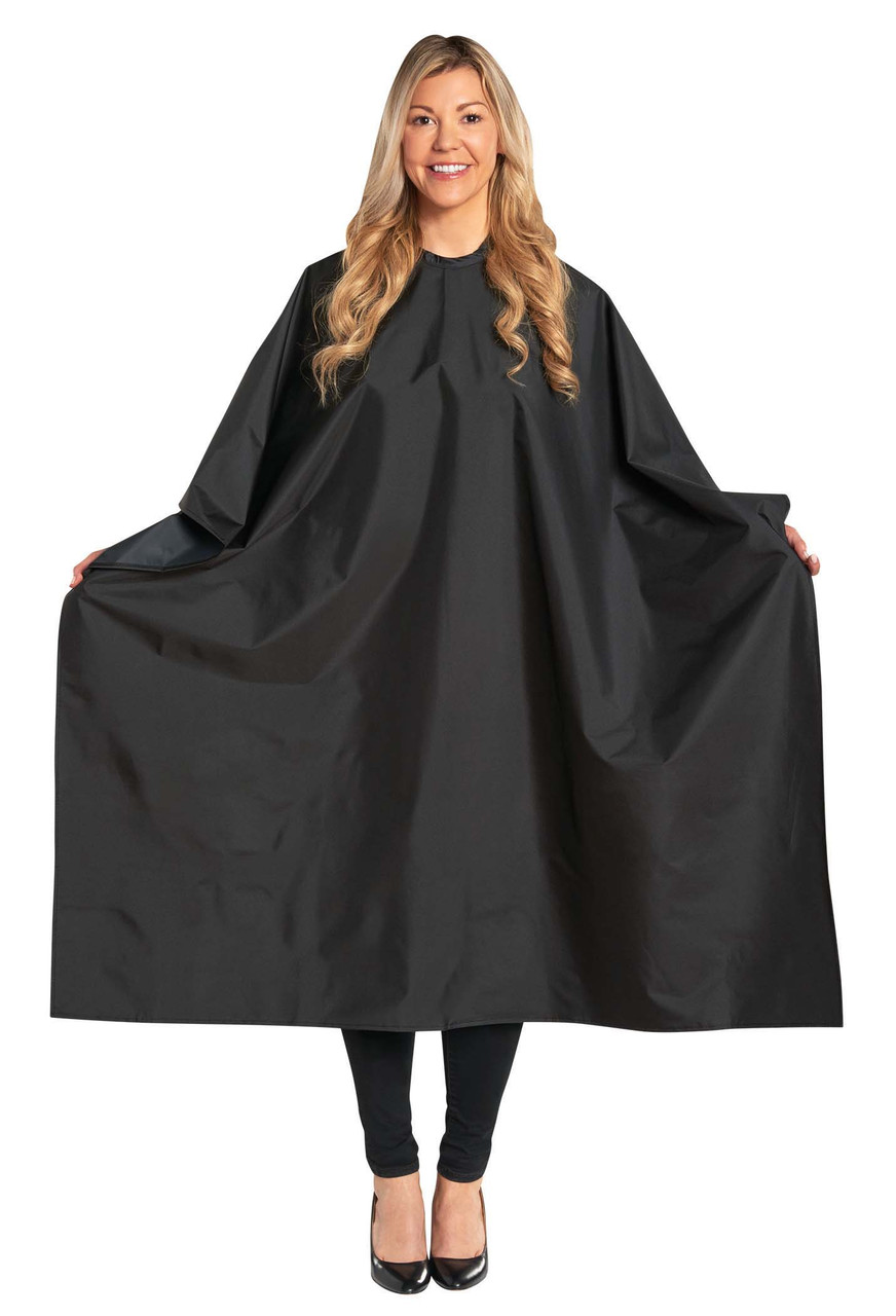 Supreme Trimmer Barber Cape Professional Hair Style Waterproof Cape, Salon Barber or Home Use - Red Logo