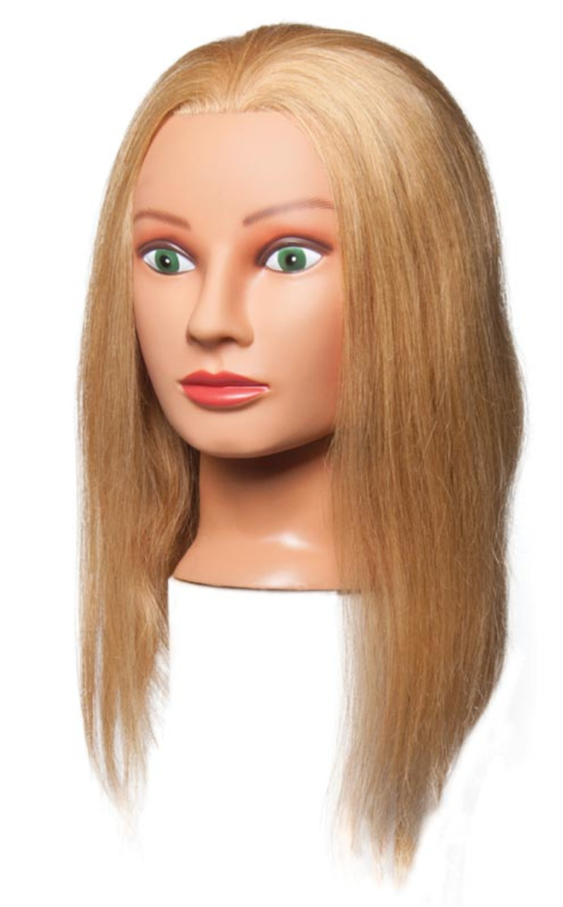 Celebrity 22 Cosmetology Mannequin Head 100% Human Hair