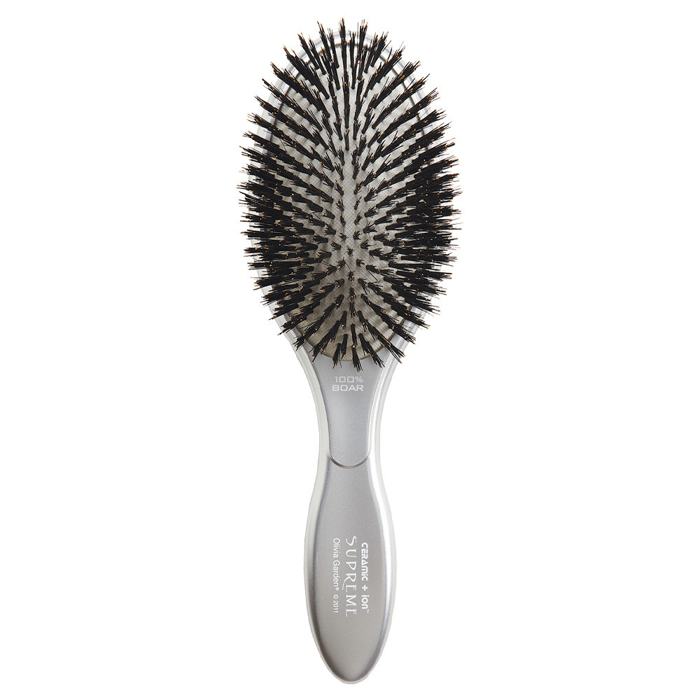 Olivia Garden Ceramic + Ion Supreme 100% Boar Cushion Brush