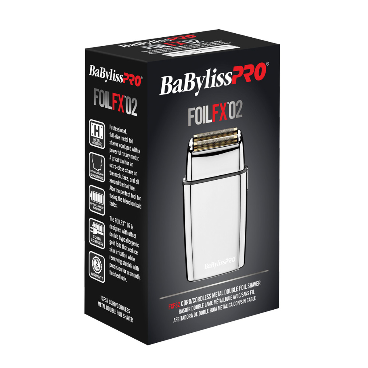 BaByliss Pro Foil FX Silver Cordless Metal Double Foil