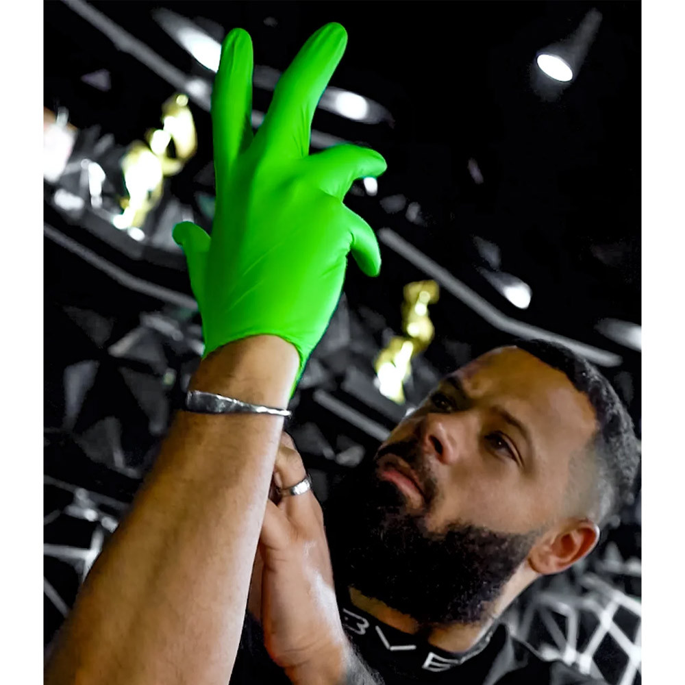 L3VEL3 Lime Nitrile Gloves | Gloves | Boss Beauty Supply