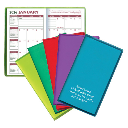 14 Month Translucent Vinyl Calendar Books
