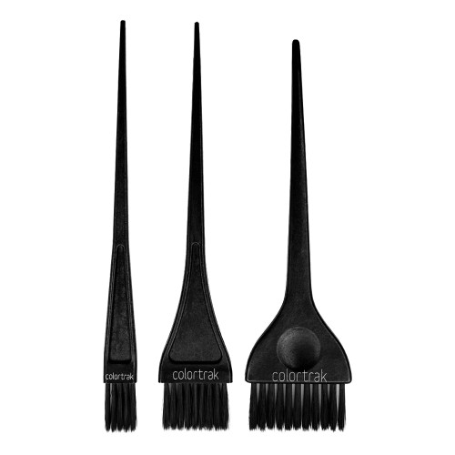 A set of 3 colorbrushes, each a different size.