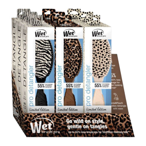 Wet Brush Pro Patterned Poise Detangler 9 Pc Display.