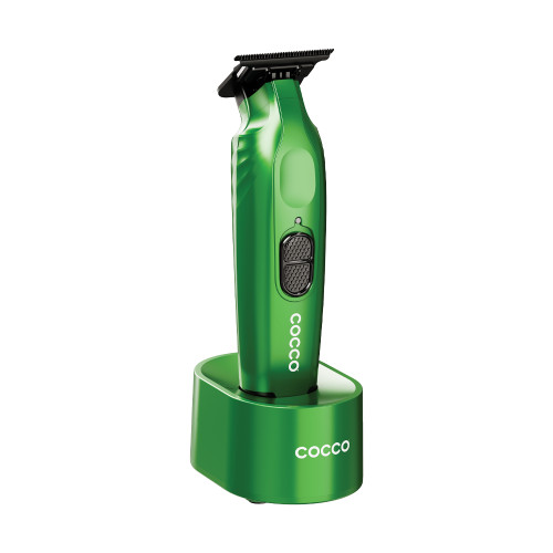 Cocco Hyper Veloce Trimmer with charge stand, in Green.