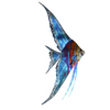 Blue Angelfish Right Facing Metal Wall Art MM178R