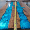 Coffee Table Wood and Blue Shell in Resin CTF-01-BSR