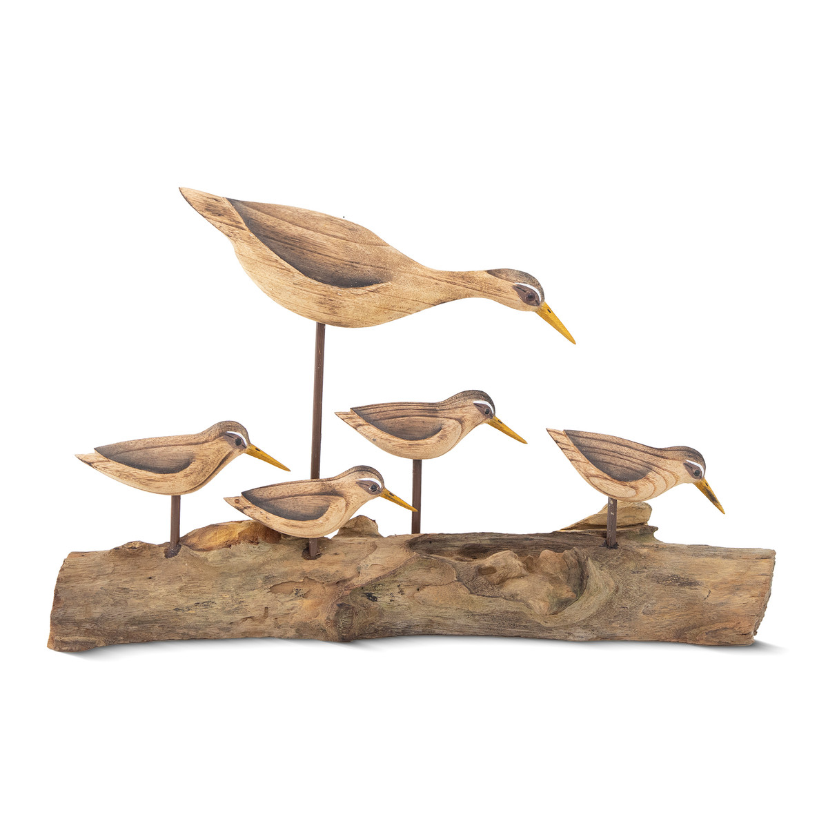 Rustic Shorebird with Four Pipers MM955 Rustic Shorebird with Four Pipers MM955