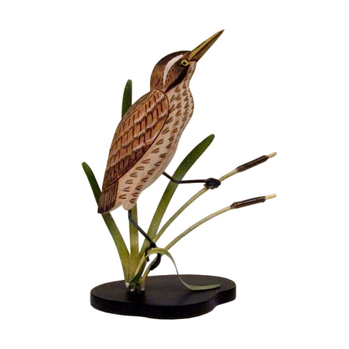 American Bittern Decoy Hand Carved Wood - CW612