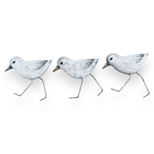 Sandpipers Running Set of 3 Wood Wall Art C142