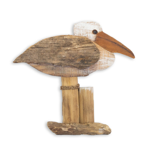 Pelican Crouched Right Facing Beach Wall Art C480