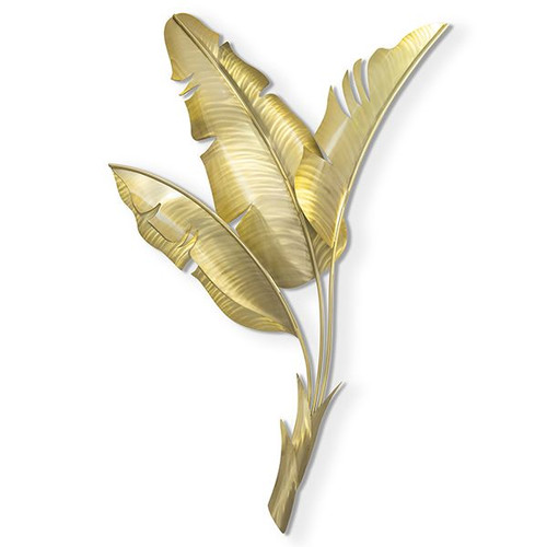 Golden Vertical Banana Leaf Facing Right - MM088