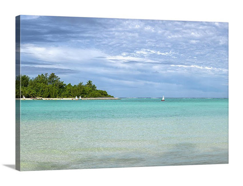 Rarotonga Sailing Canvas Wrap - David Lawrence Photography