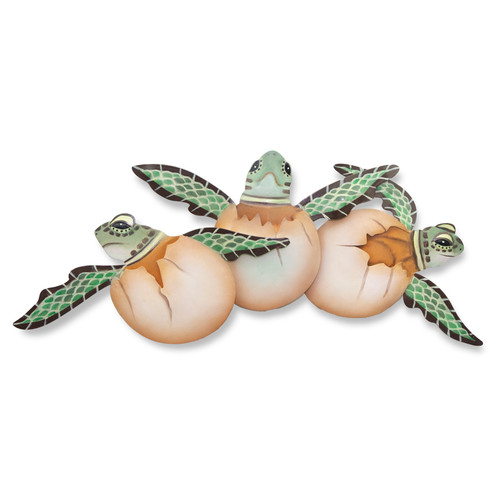 Sea Turtle Hatchlings Metal Wall Art OS156