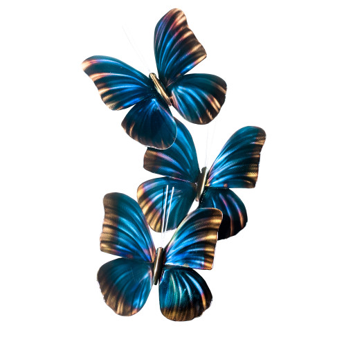 Blue Morpho Butterflies - Three 