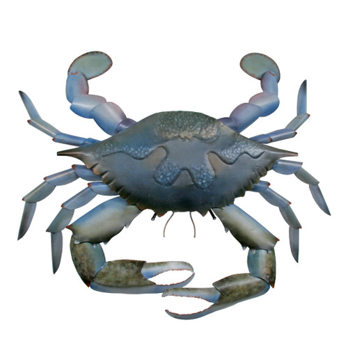 Blue Claw Crab Metal Wall Art