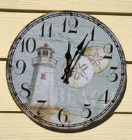 Lighthouse Wall Clock 13.5"