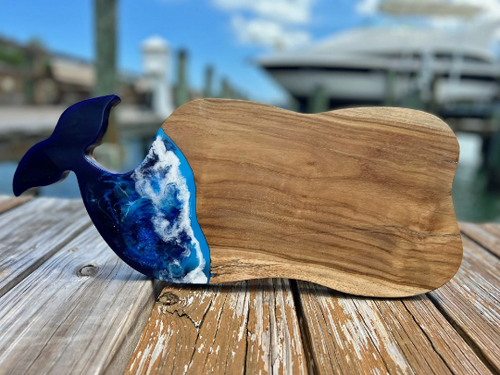 Fish Shaped Teak and Resin Cheese/Cutting Board FS112