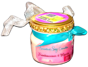 Frankincense & Myrrh Scented Soy Candle