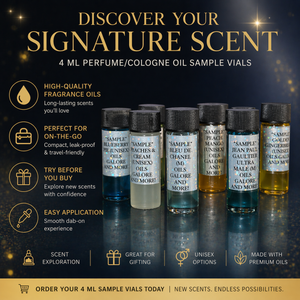 Perfume/Cologne Body Oil Sample Pack - 11 Oils for $15.00