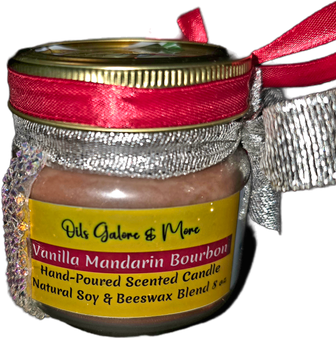 Vanilla Mandarin Bourbon Fragrance Scented Soy/Beeswax Candle