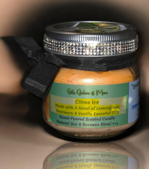 Citrus Ice Essential Oil Scented Soy/Beeswax Candle