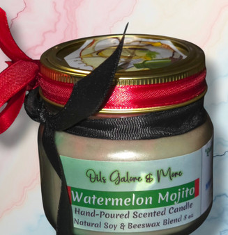 Watermelon Mojito Fragrance Scented Soy/Beeswax Candle