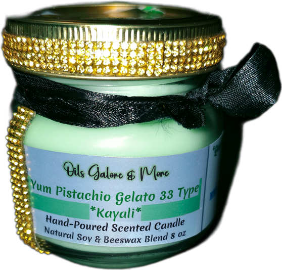 Yum Pistachio Gelato 33 Type (Kayali) Fragrance Scented Soy/Beeswax Candle