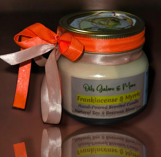 Frankincense & Myrrh Fragrance Scented Soy/Beeswax Candle 2