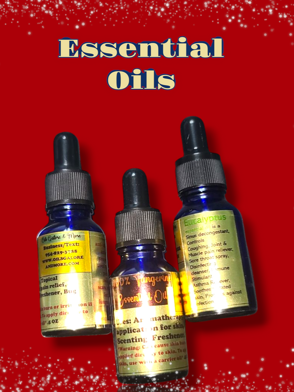 100% Pure Essential Oils and Essential Oil Blends - .5 Oz. (1/2 Oz.) - 3 for $12.00