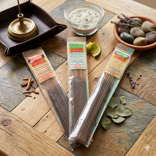 Exotic Essential Incense - Choose 3 Scents - 75 Sticks Total