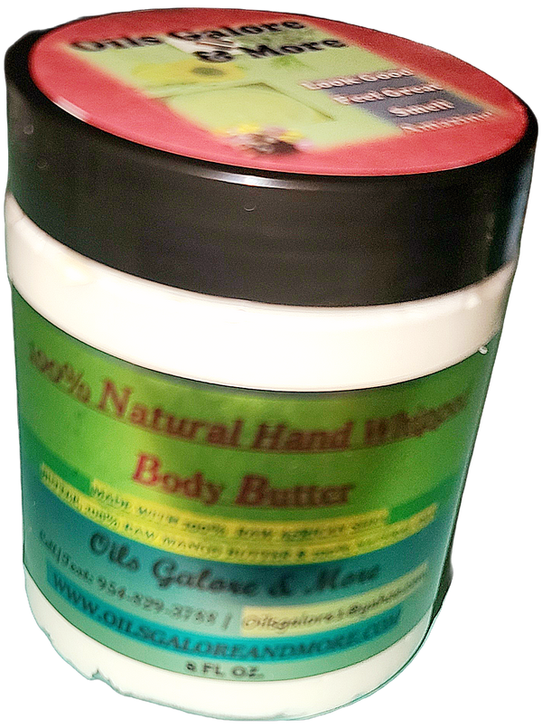 Natural Raw African Handmade Whipped Body Butter - 8 oz