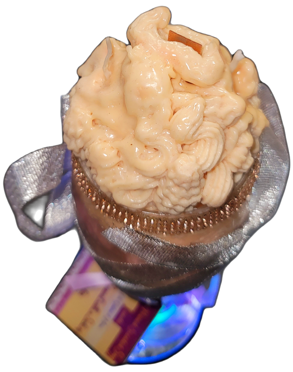 Black Coconut with a side of Peaches Scented Soy Candle