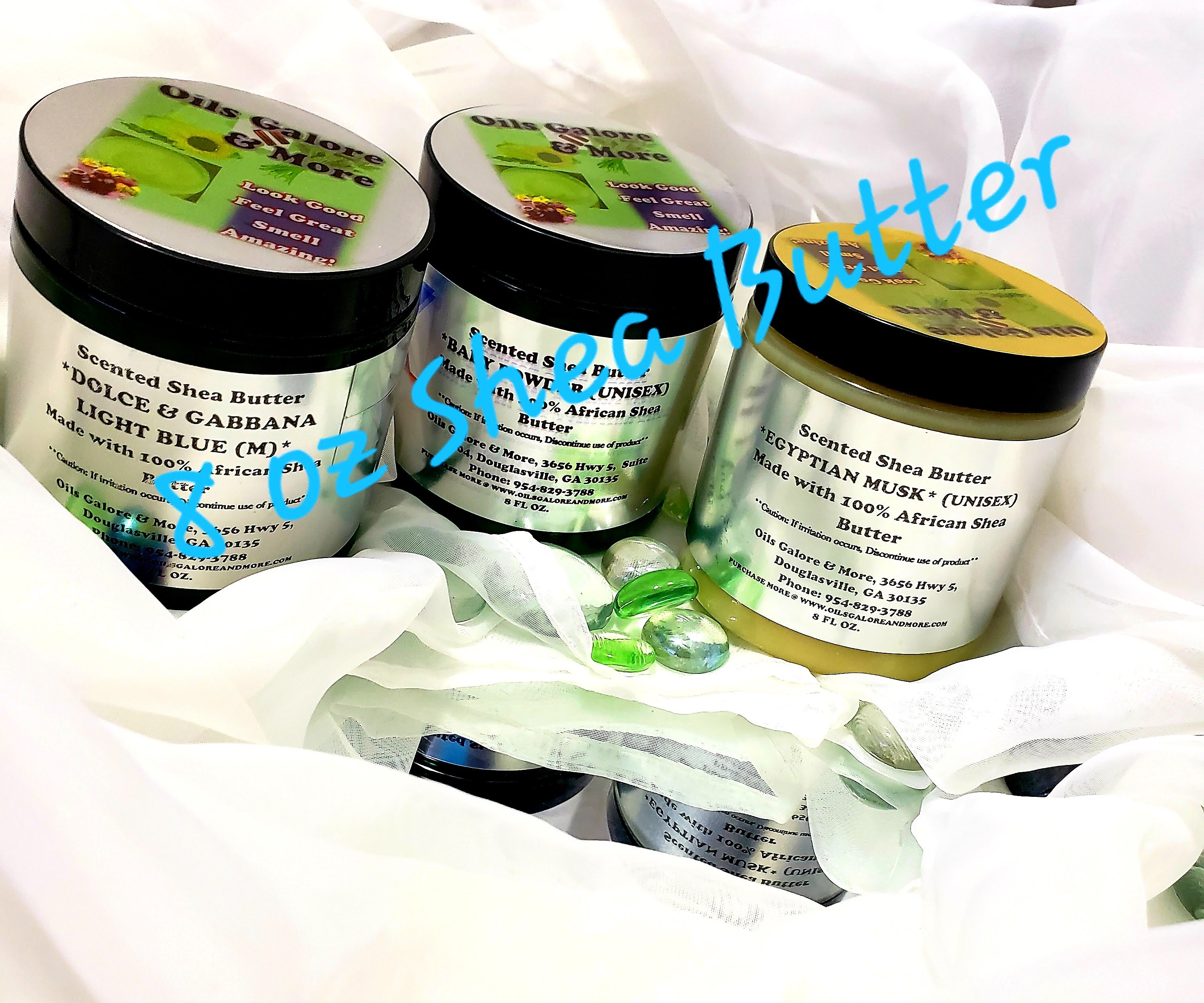 8 OZ WHIPPED SHEA BUTTERS - MEN/WOMEN/UNI SCENTS