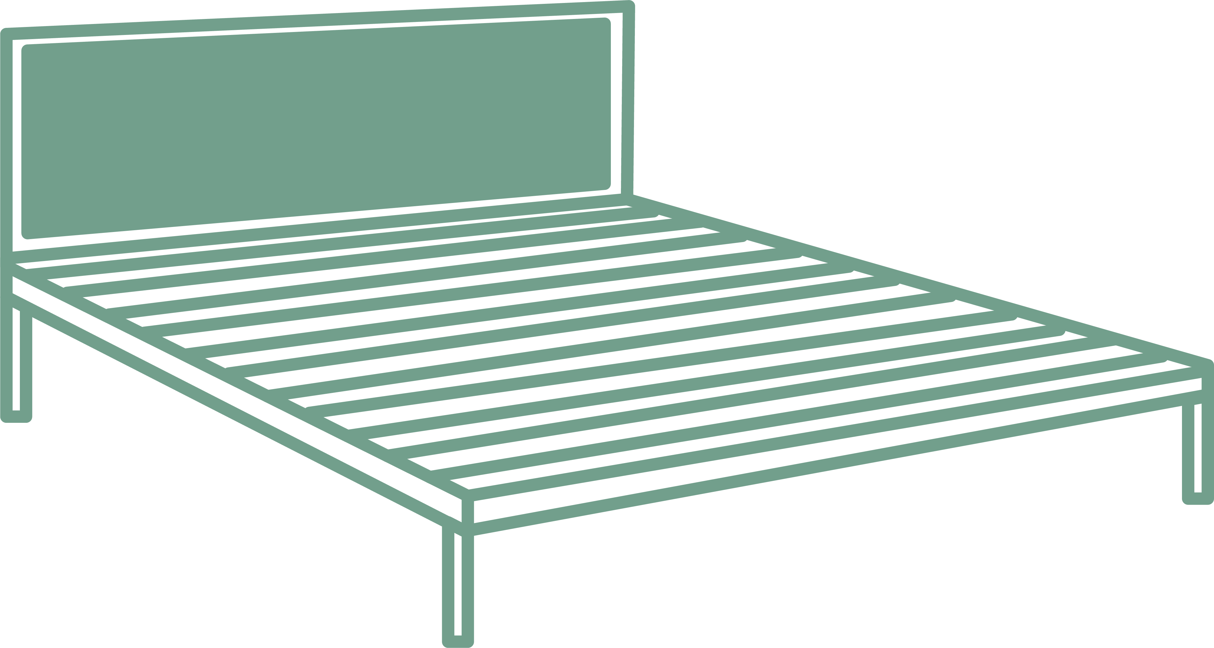 memory foam mattress with slat frame