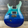 PRS Custom 24 Lefty Wood Library Flame Maple 10 Top 58/15lt  Torrefied Maple Neck Brazilian FB - Blue Fade 356132